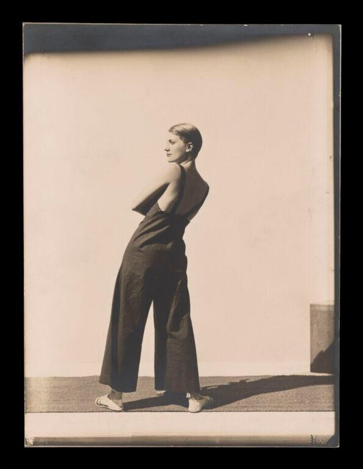 Lee Miller Wearing Yraide Sailcloth Overalls 1930 top image