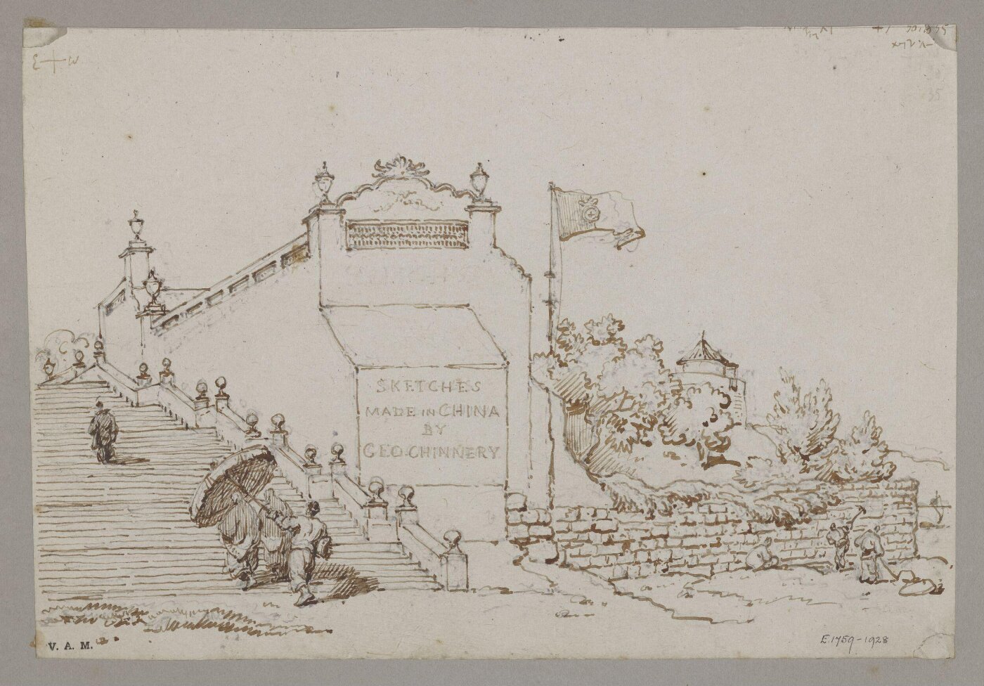 George Chinnery, Part of Franciscan Church, Macao