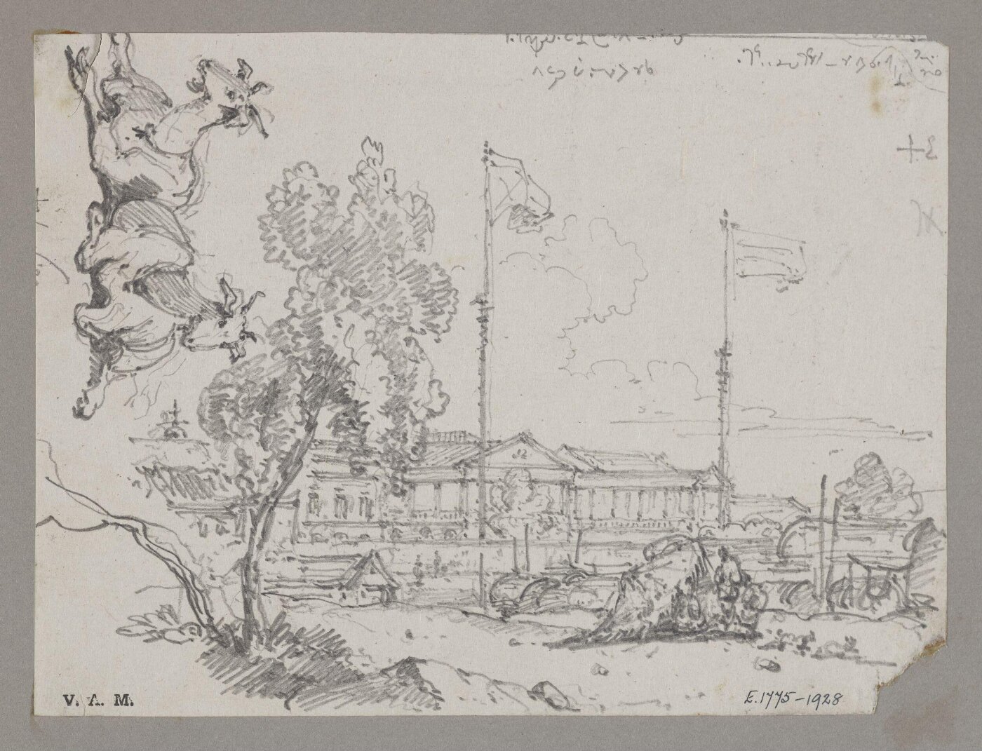 George Chinnery, The East India Company's Factory, Canton