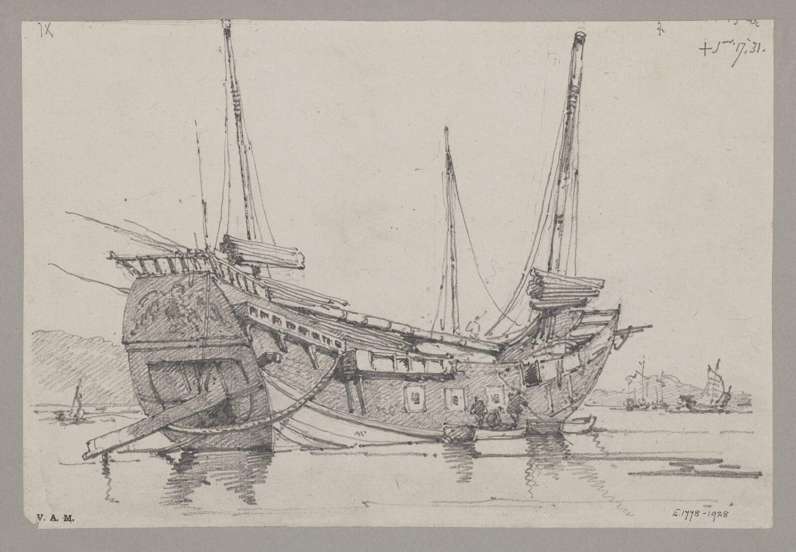 Old Chinese Junk, George Chinnery, 17/06/1831