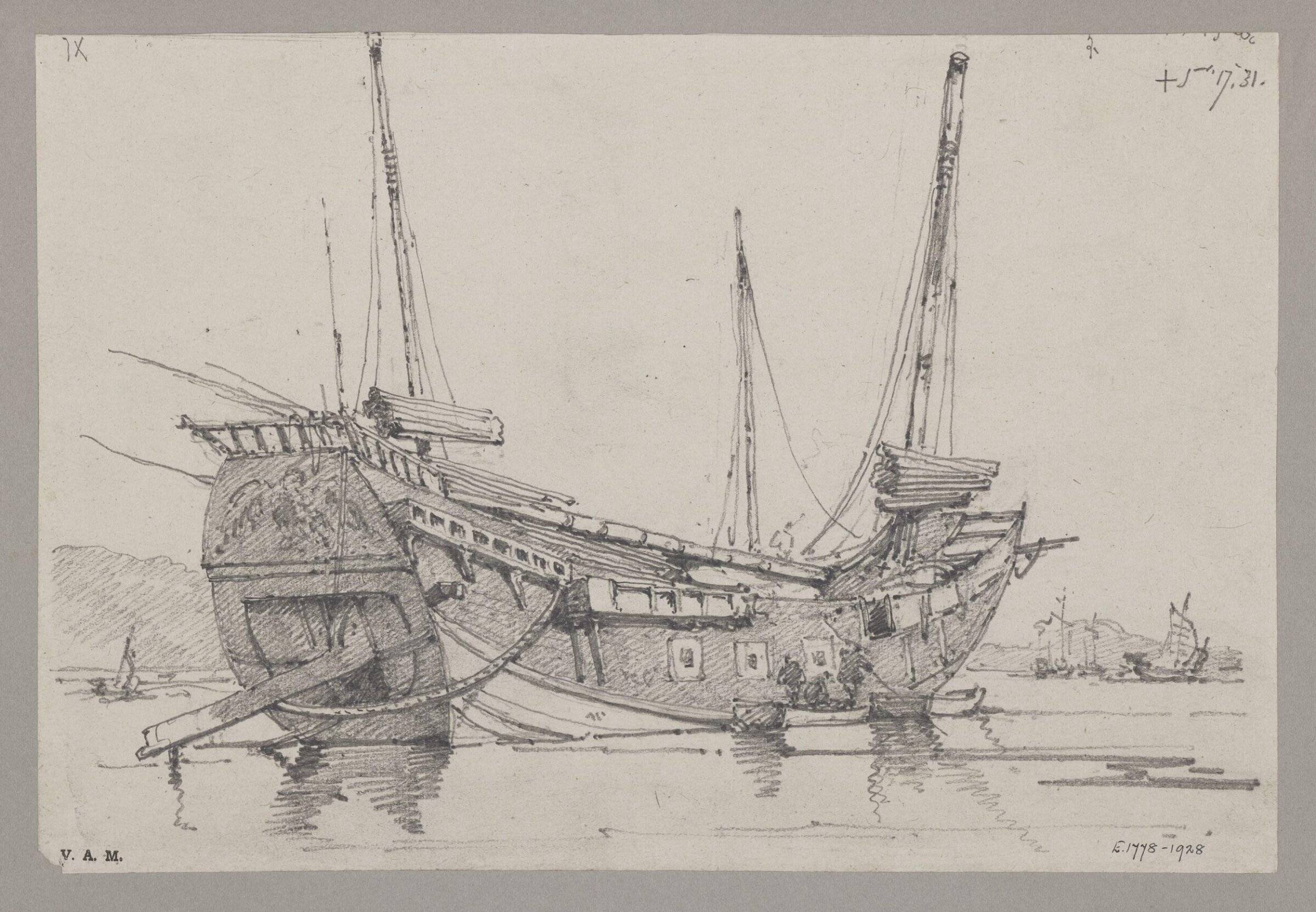 Old Chinese Junk, George Chinnery, 17/06/1831