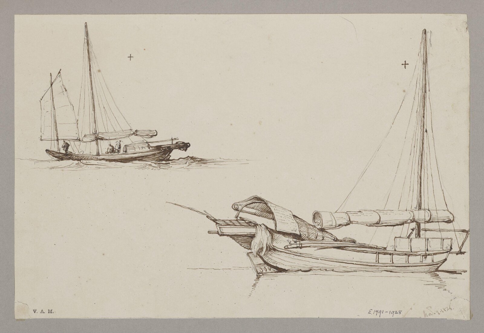 Small Chinese junks, George Chinnery, 09/11/1826