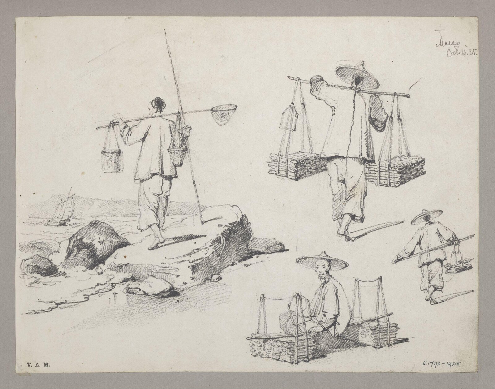 Chinese figures, George Chinnery, 14/10/1825