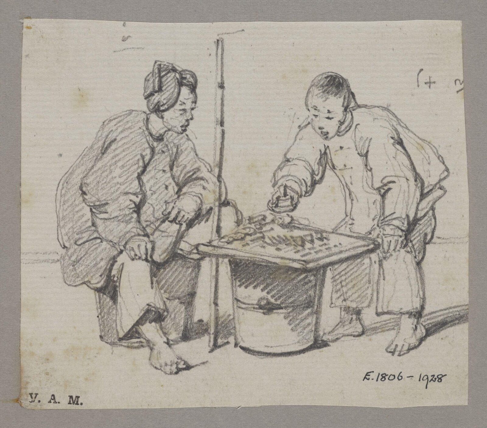 A vendor and customer, George Chinnery, 29/09/1825 - 30/05/1852