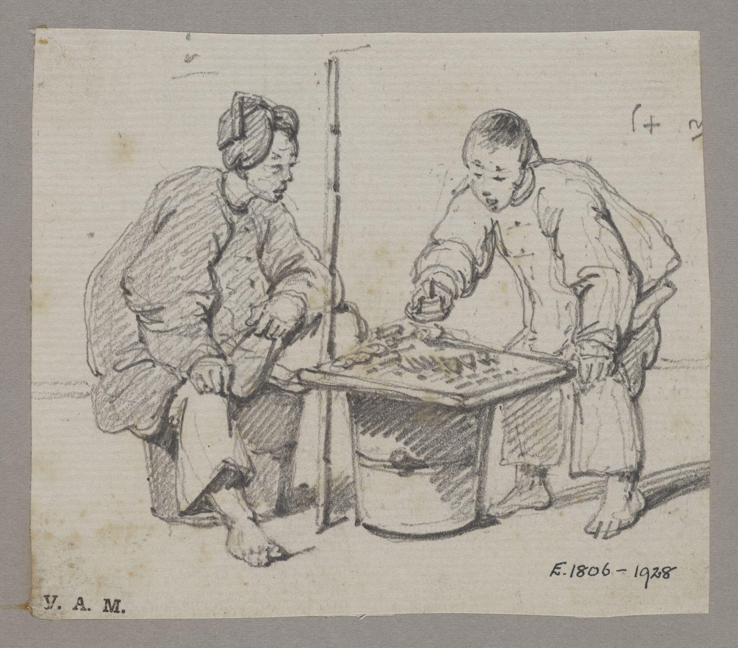 A vendor and customer, George Chinnery, 29/09/1825 - 30/05/1852