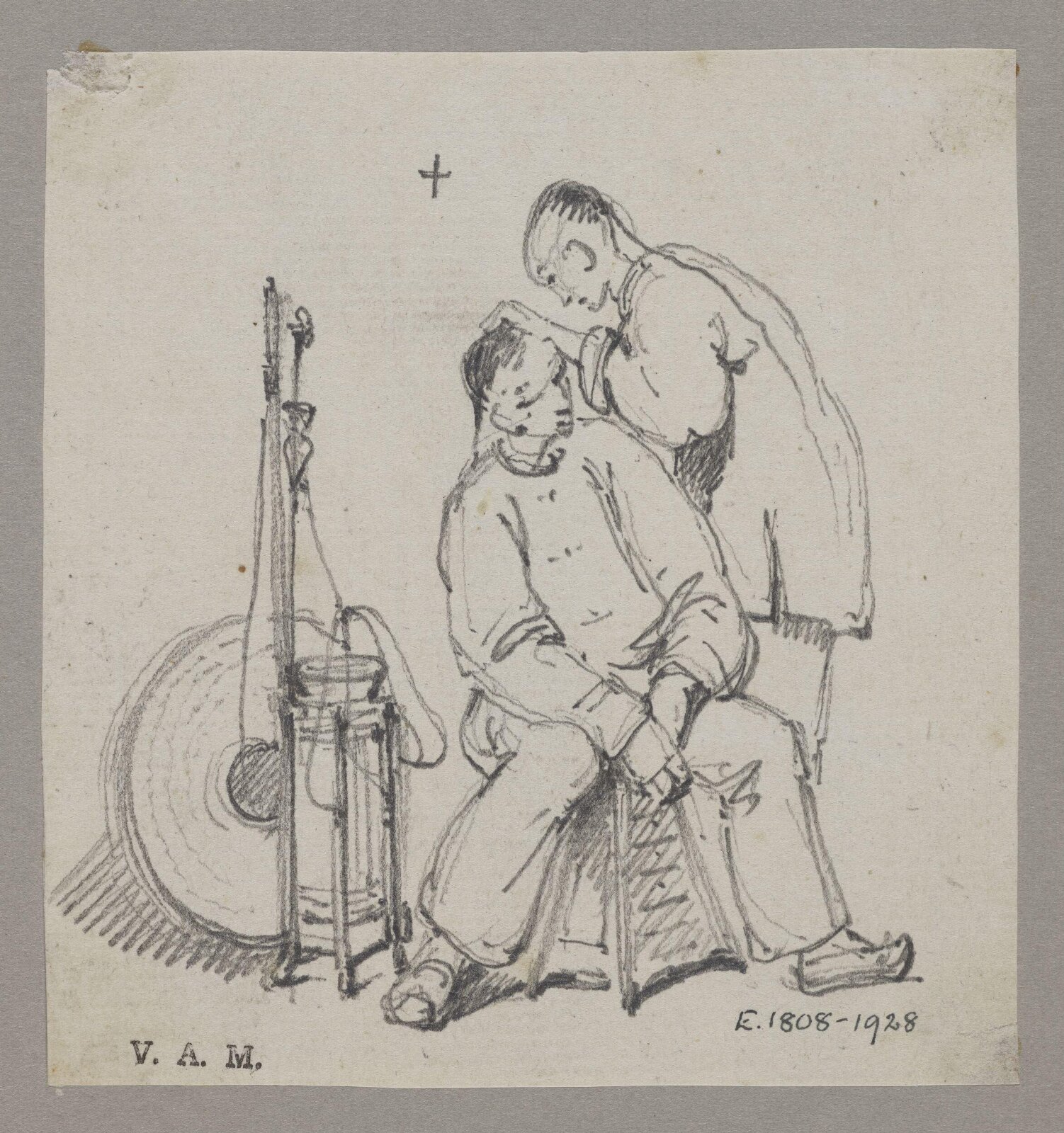 A Chinese barber and customer, George Chinnery, 29/09/1825 - 30/05/1852