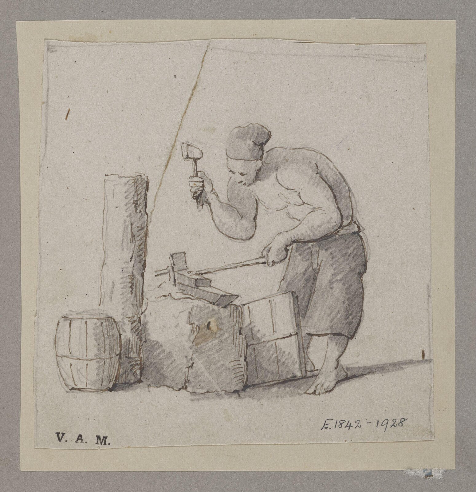 A Chinese blacksmith, 19th century