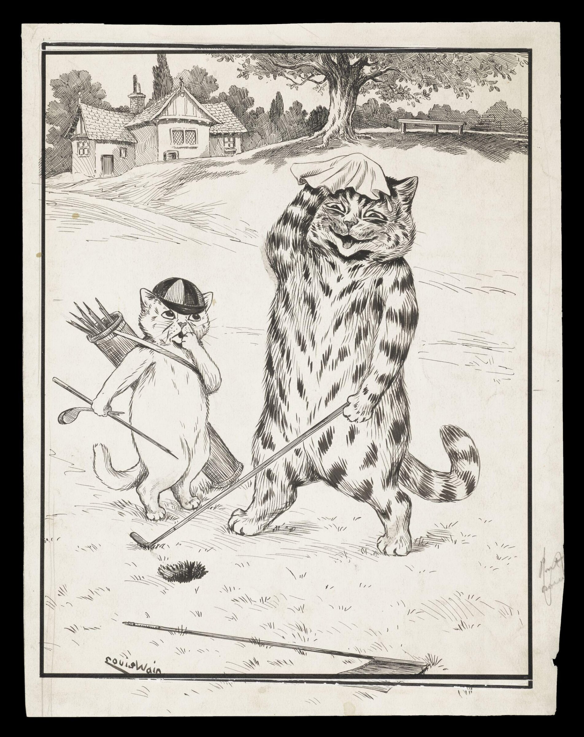 Drawing, Louis Wain, 1860-1939