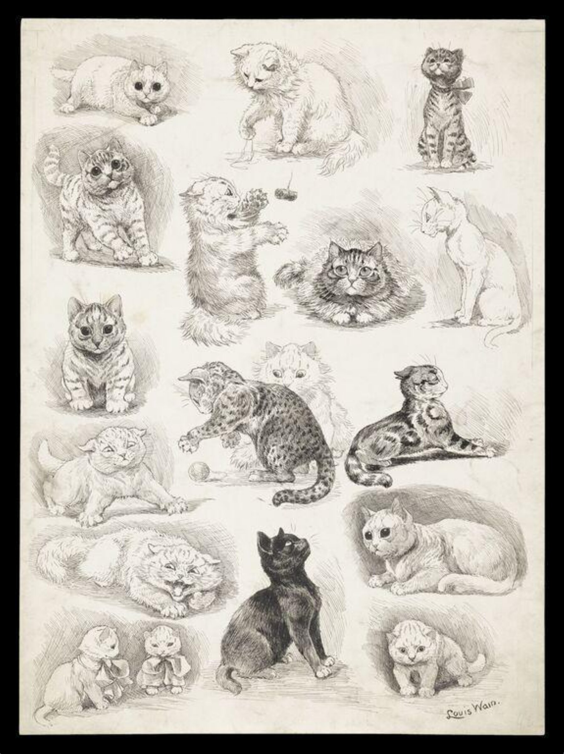 Kitten Life at the Cat Show, Louis William Wain, 1892
