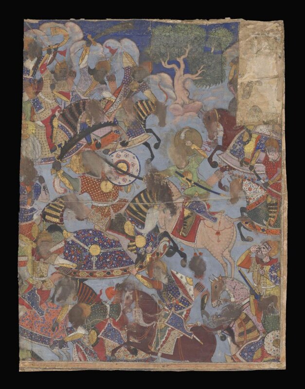 Hamza's army battles Girang's men and kills a giant