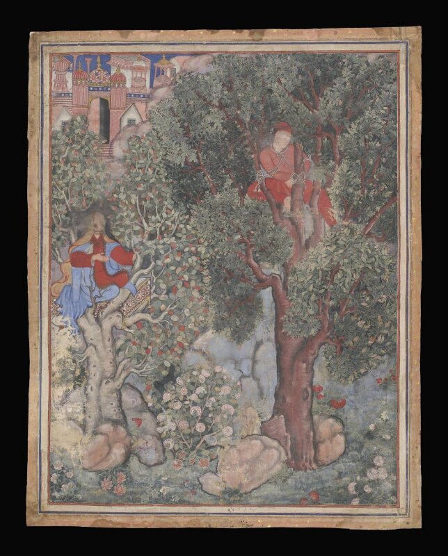 The Witch Anqarut ties Malik Iraj to a tree