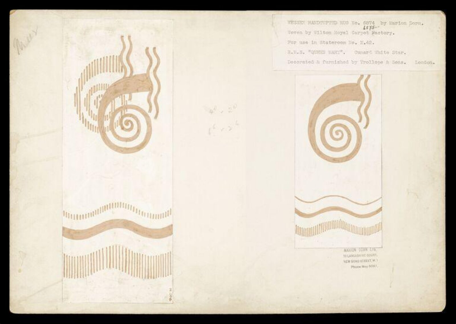 Rug Design, Marion Dorn, 20th century