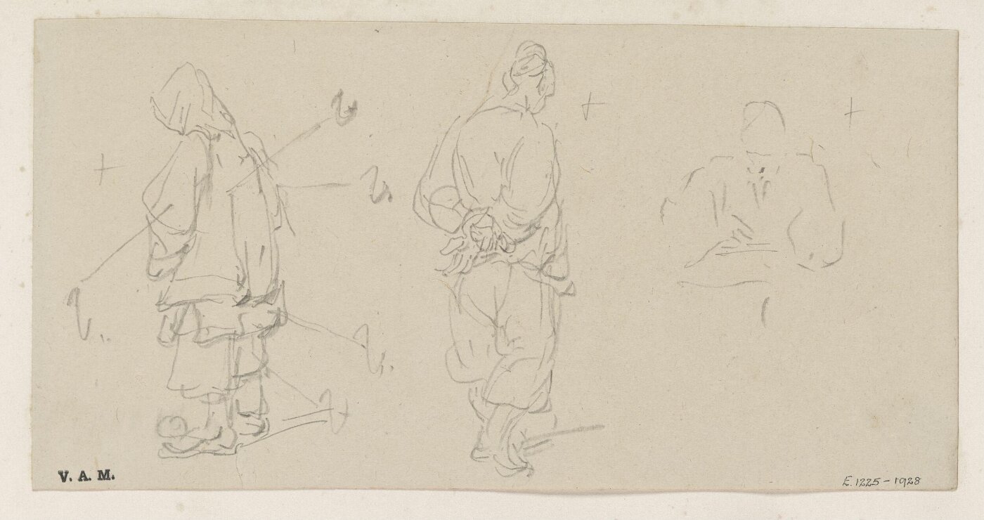 George Chinnery, Three sketches of Chinese figures