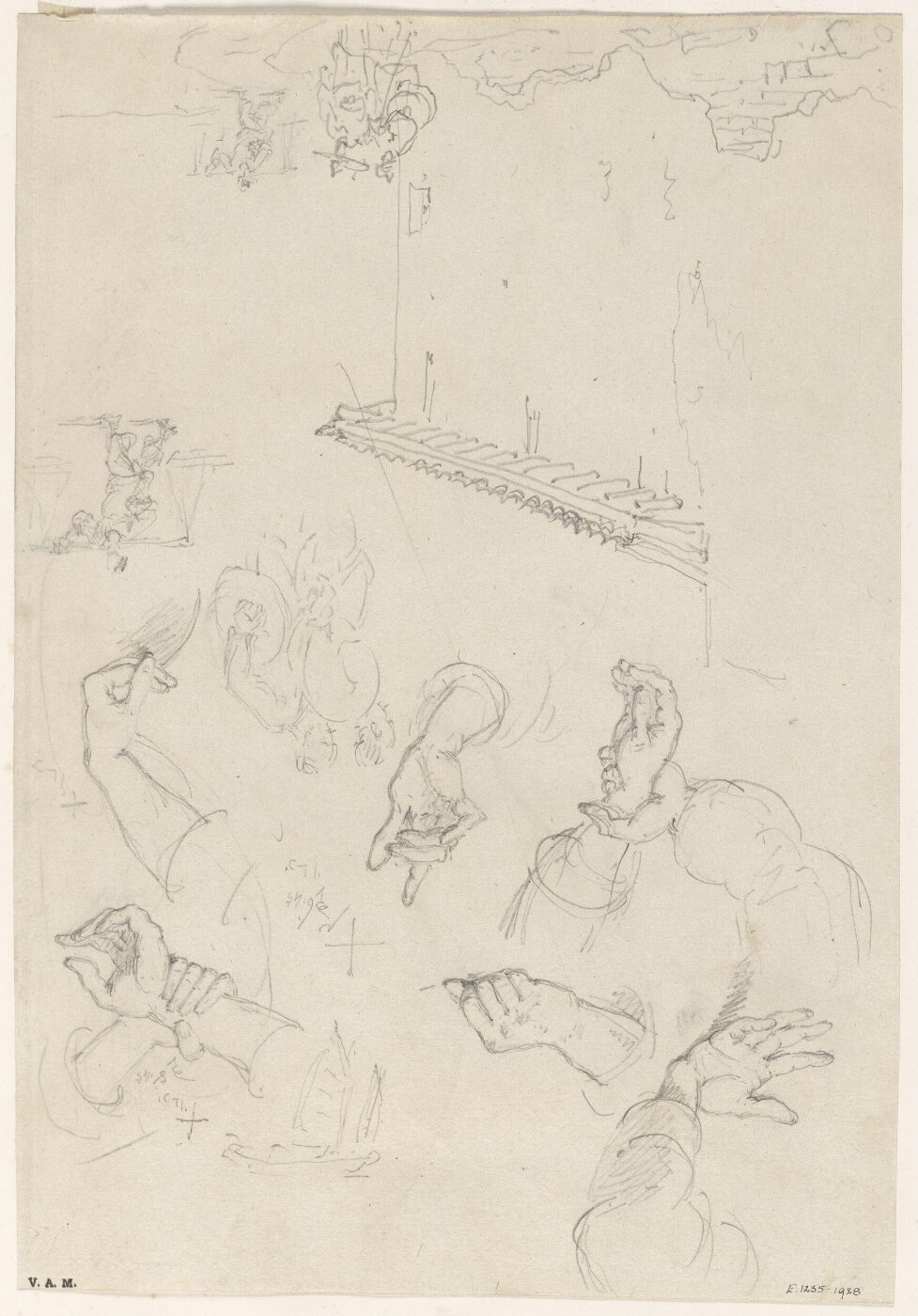 George Chinnery, Studies of hands, and other sketches