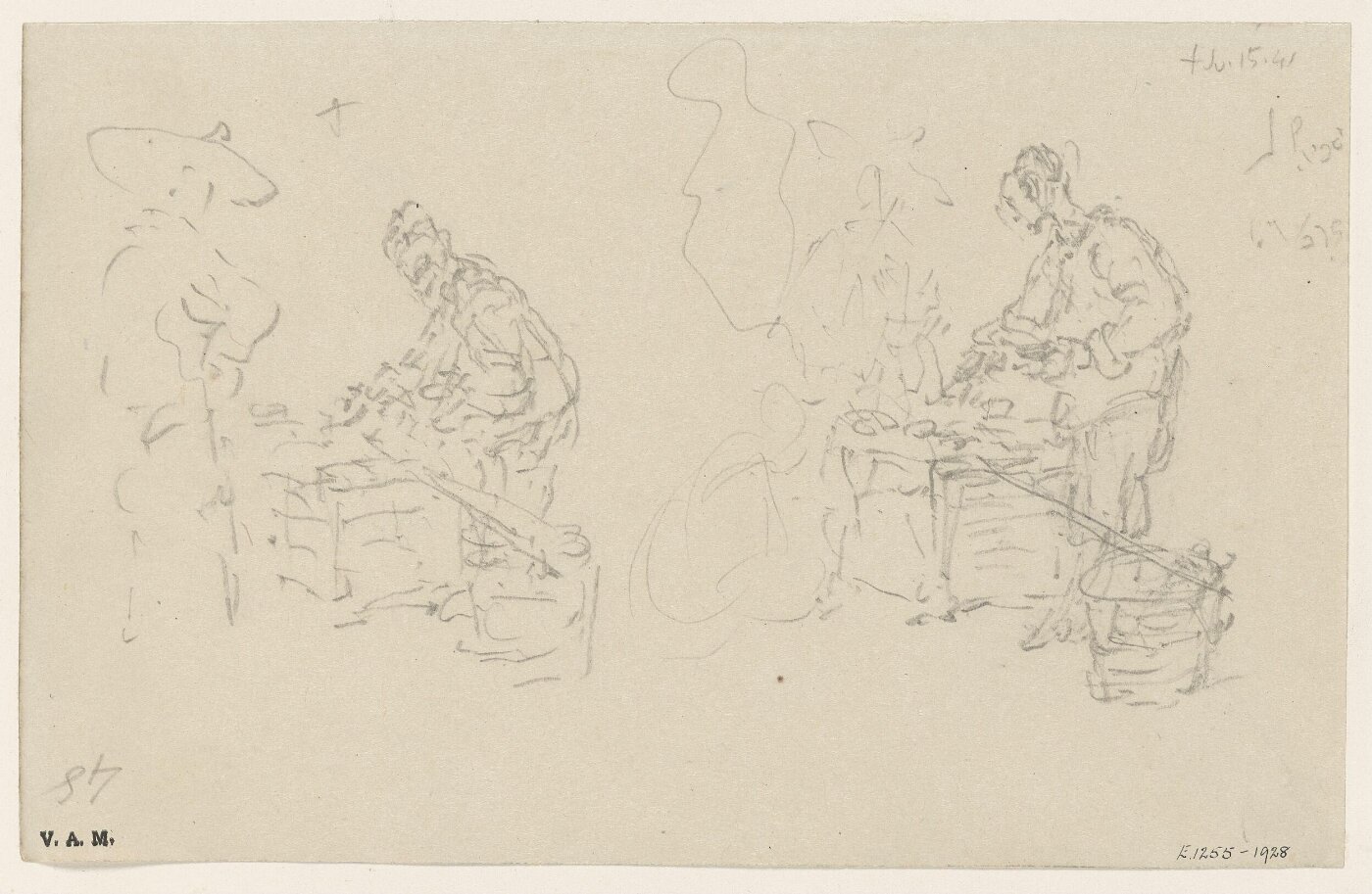 George Chinnery, Chinese food vendors and customers