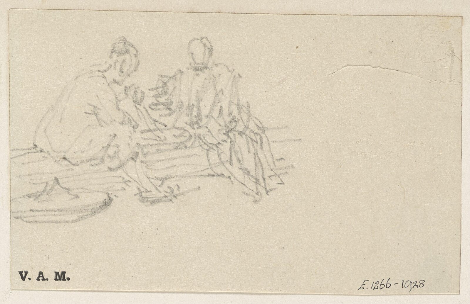 Two seated Chinese figures, George Chinnery, 29/09/1825 - 30/05/1852
