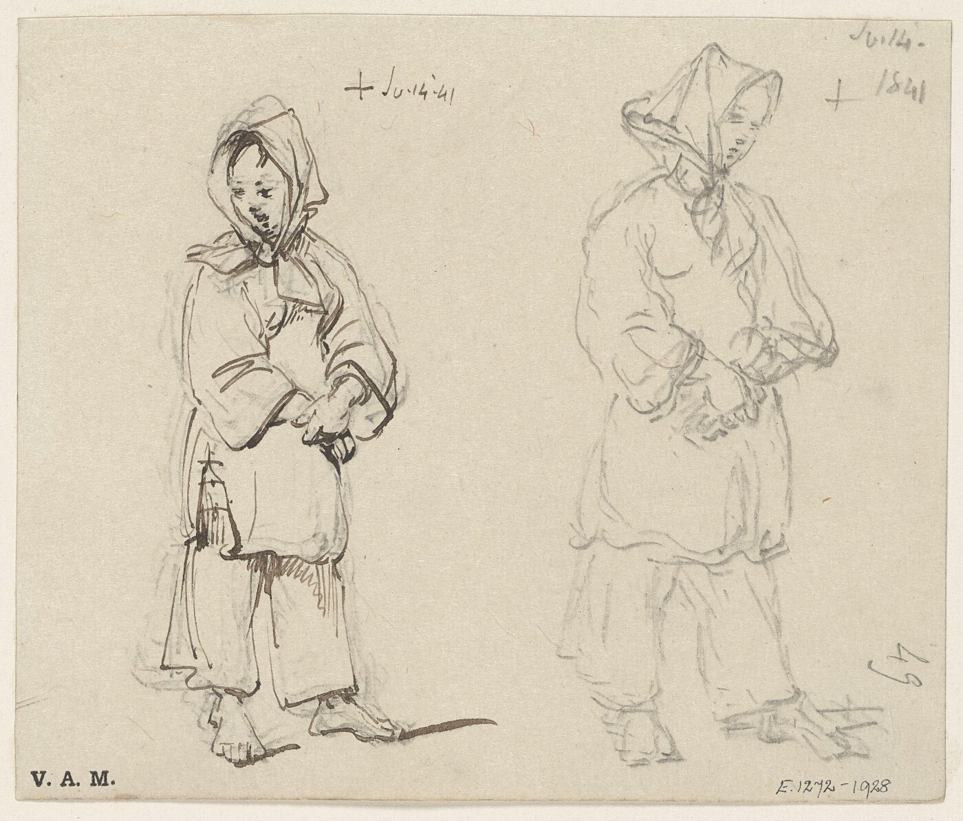 George Chinnery, Two studies of a boatwoman