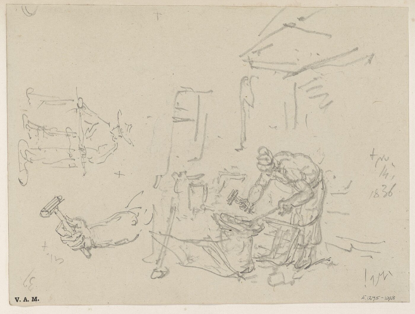 George Chinnery, Studies of a Chinese blacksmith