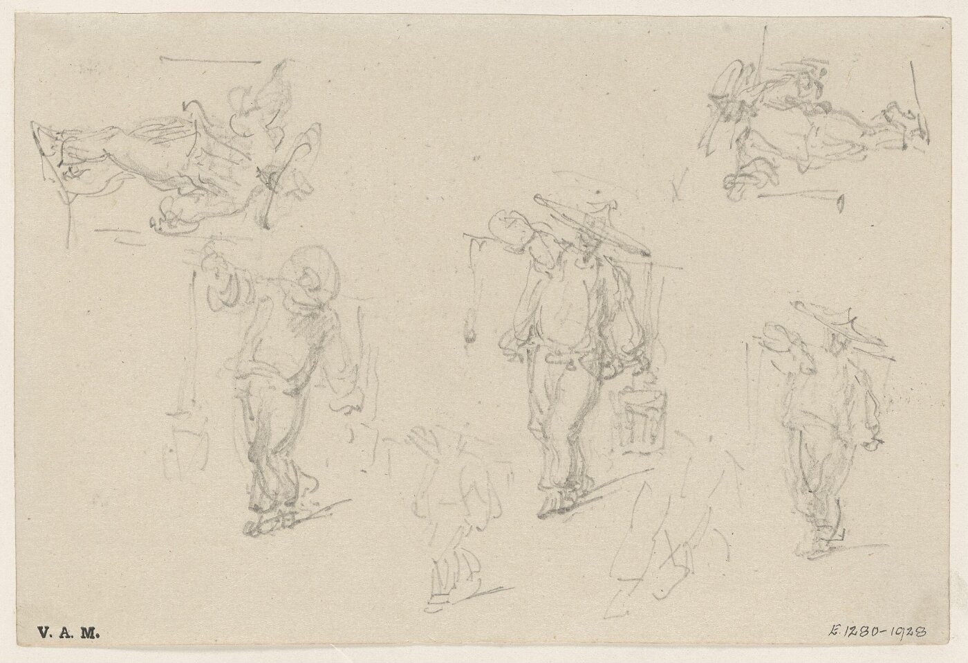 George Chinnery, Studies of Chinese porters