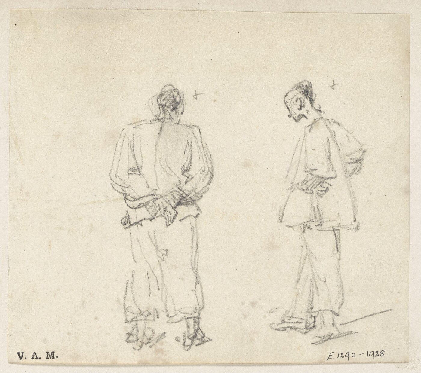 George Chinnery, Two standing Chinese figures