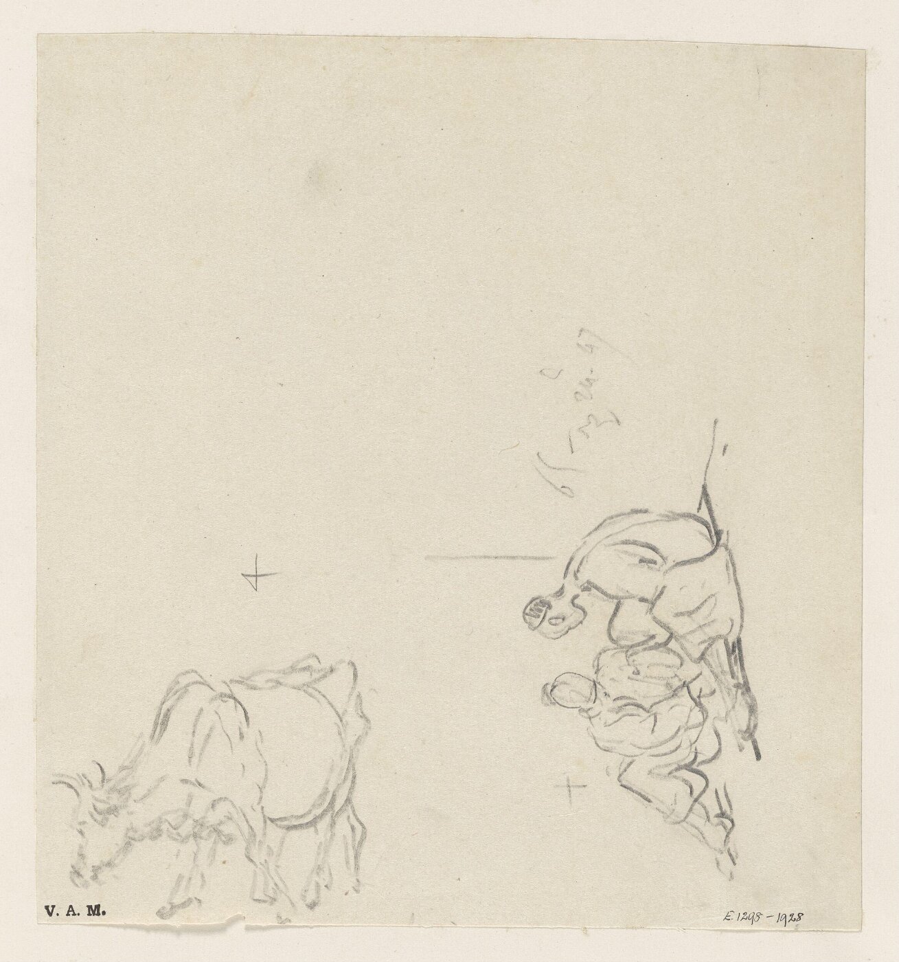 George Chinnery, Seated figures and a cow