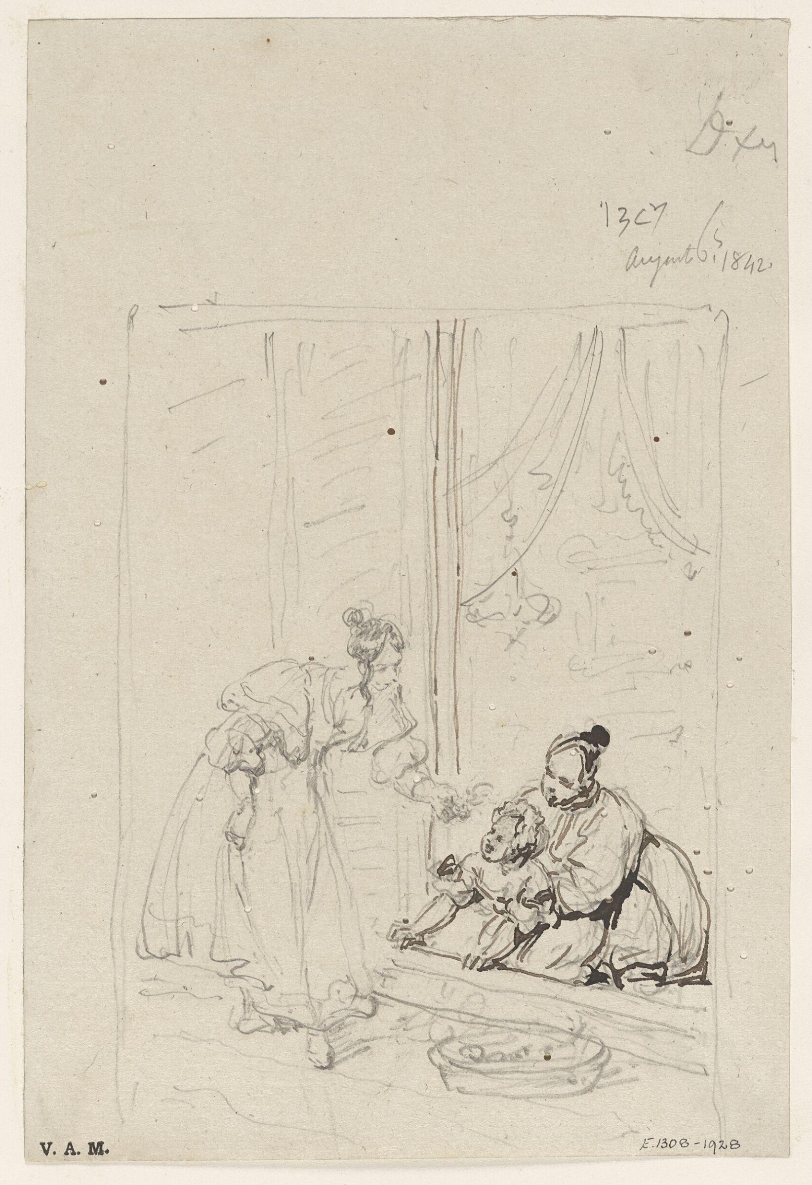 A Chinese amah with a Western chilld, George Chinnery, 1774-1852
