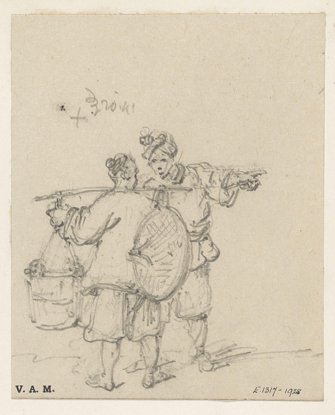 Two Chinese figures, George Chinnery, 20/12/1841