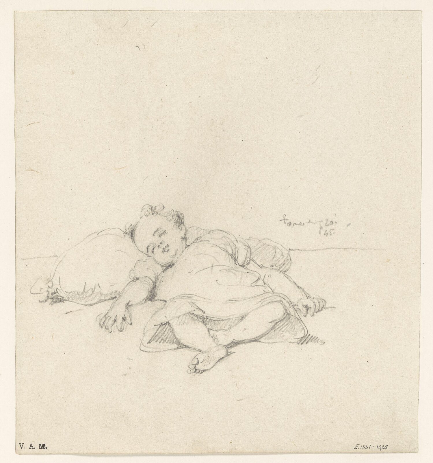 A sleeping child, George Chinnery, 20/10/1845