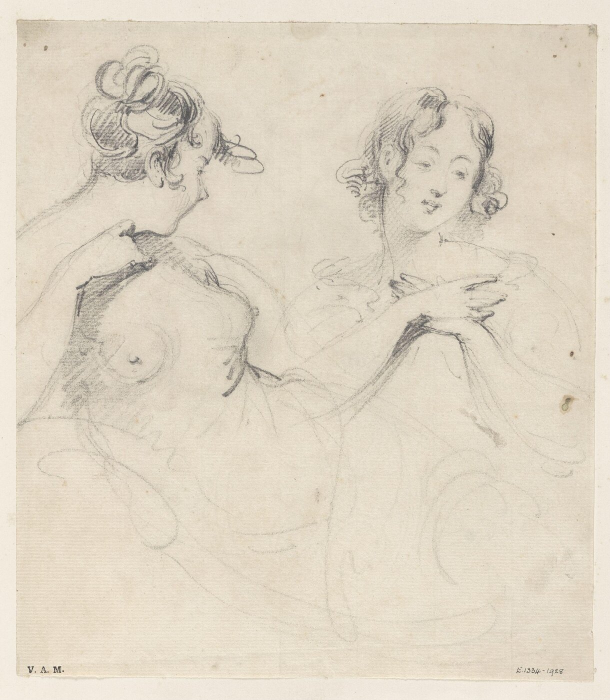 George Chinnery, Two drawings of a Western woman