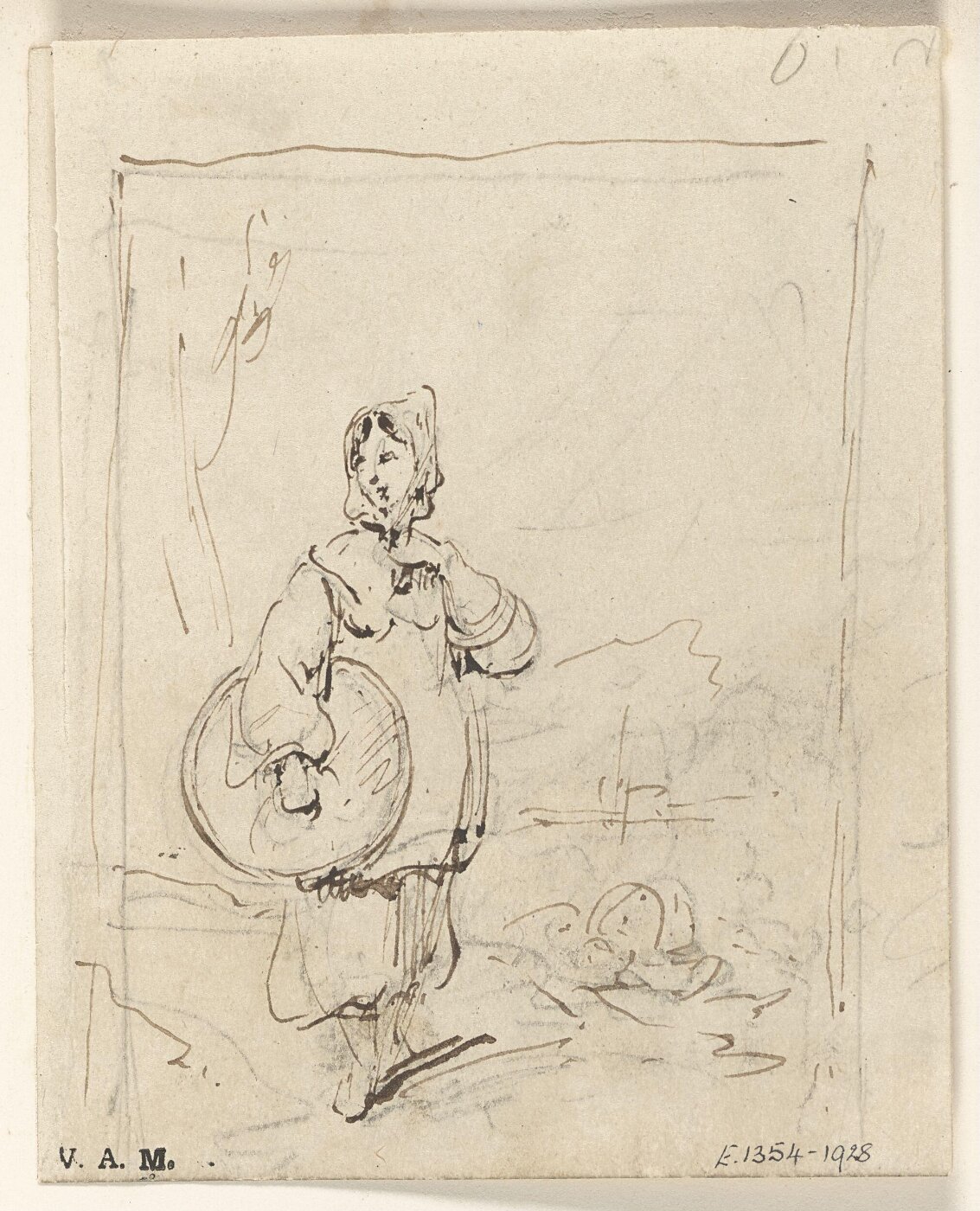 George Chinnery, A study for a portrait of a boatwoman