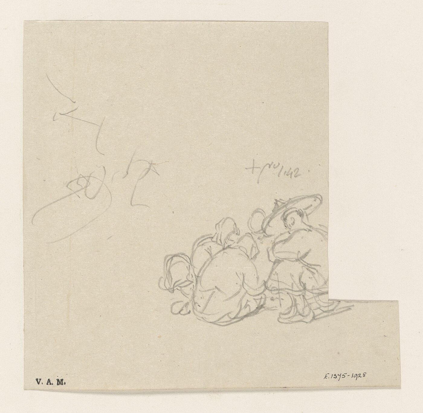 George Chinnery, Sketch of a group of gamblers