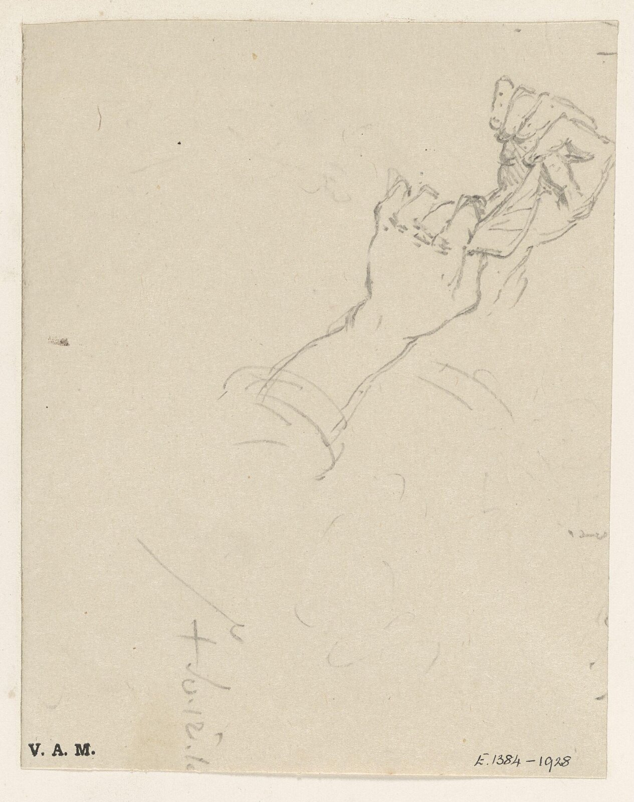 Two hands holding playing cards, George Chinnery, 29/09/1825 - 30/05/1852