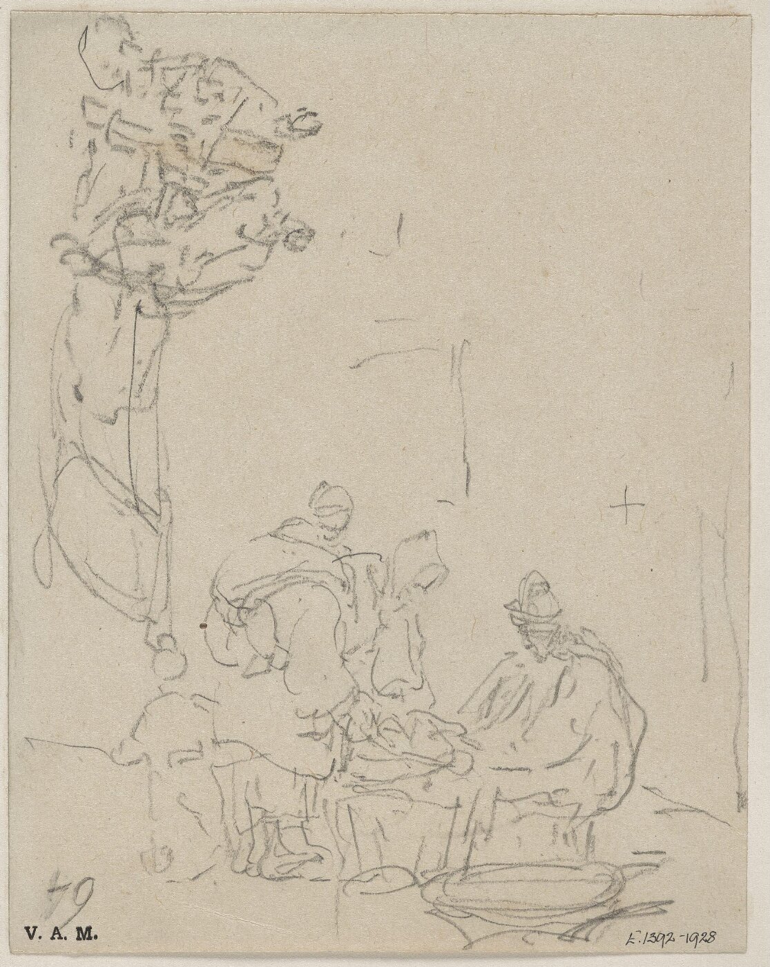 George Chinnery, Figures grouped around a vendor's basket