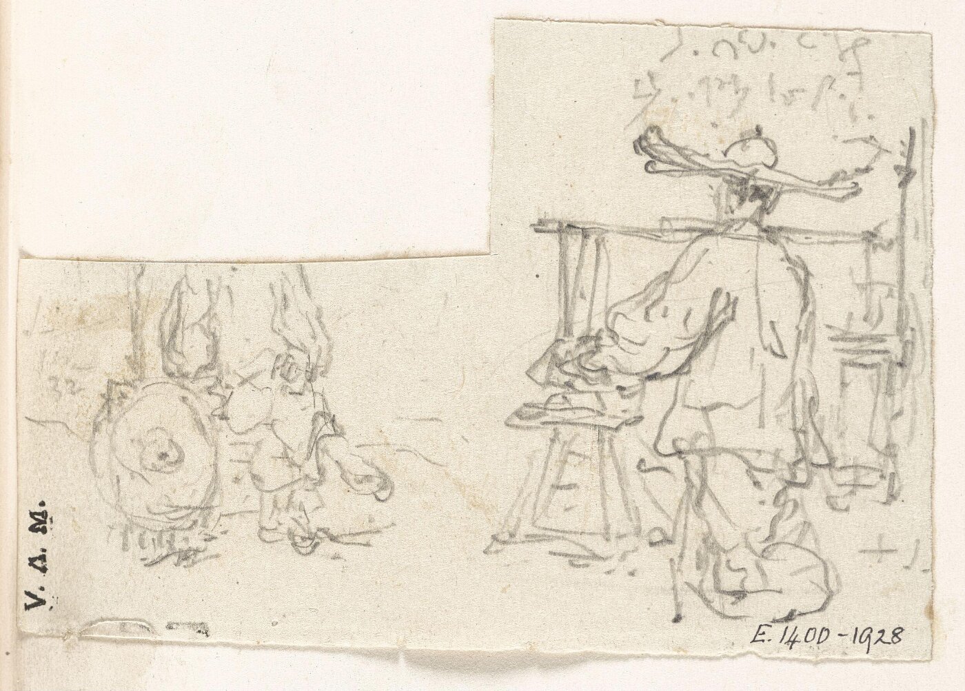 George Chinnery, Two sketches of Chinese barbers