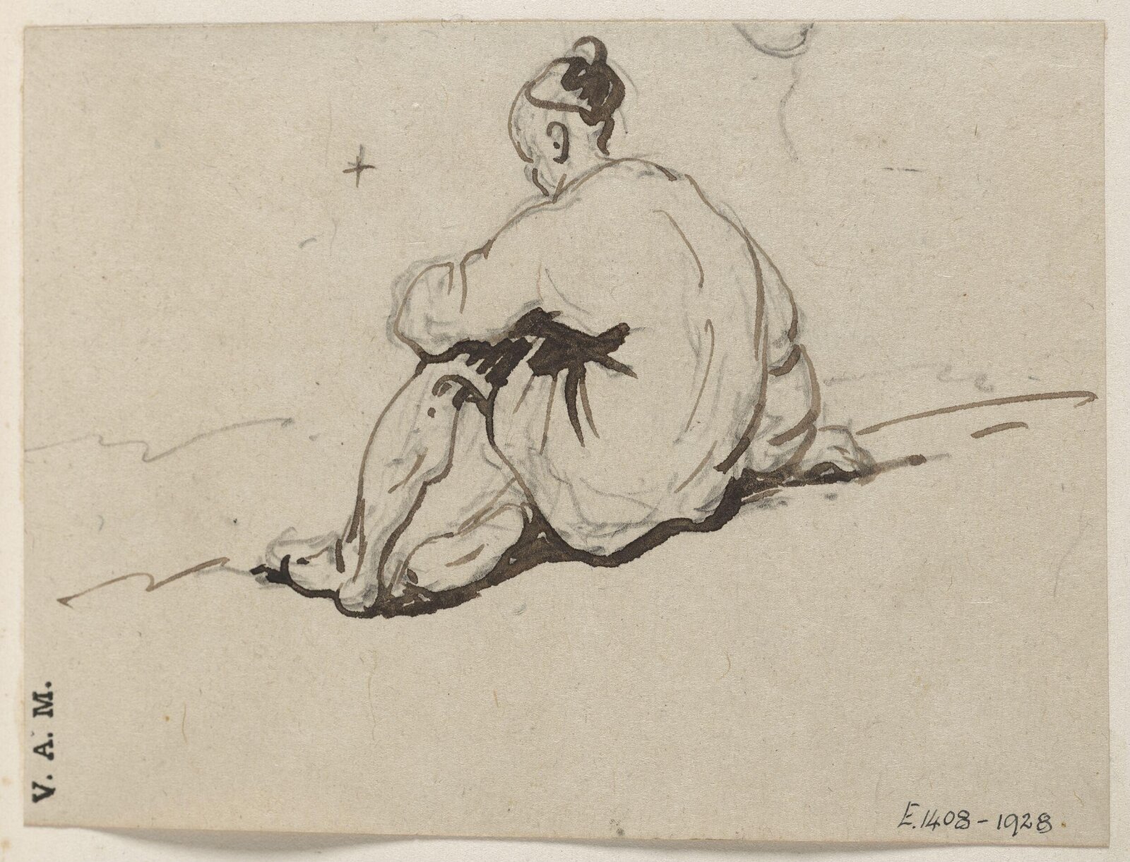 A seated Chinese figure, George Chinnery, 29/09/1825 - 30/05/1852
