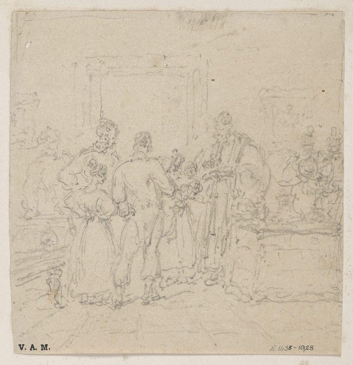 George Chinnery, A group of figures in Western dress