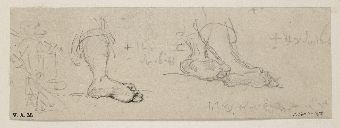 George Chinnery, Sketches of legs and feet