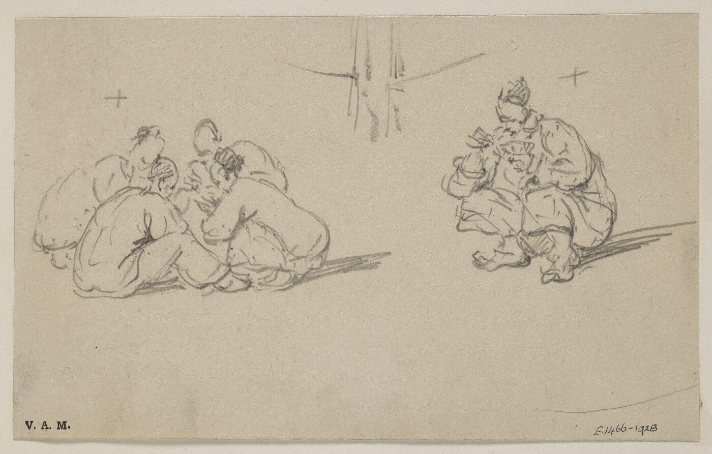 George Chinnery, Seated Chinese men