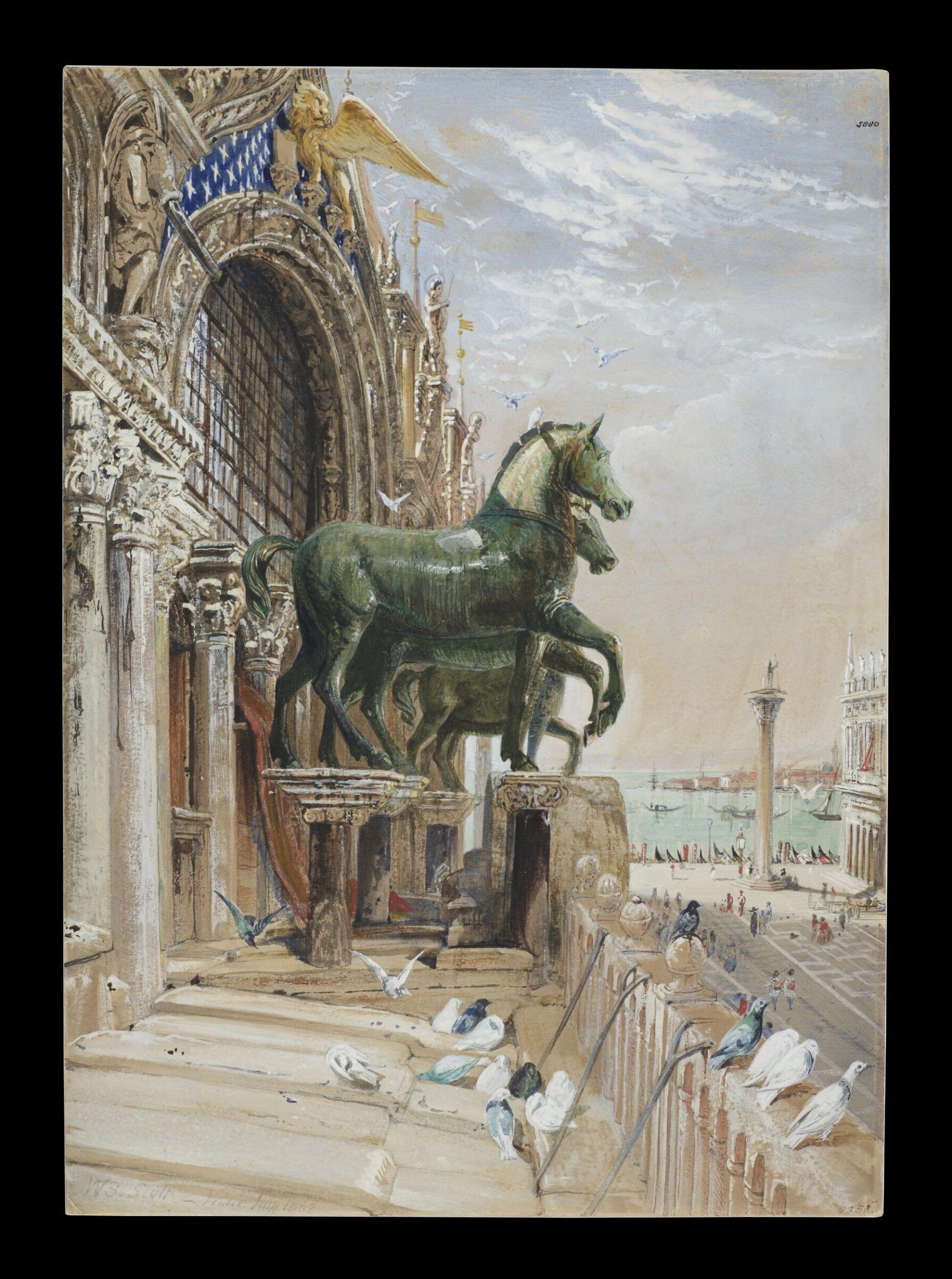 Upper Portion of the Facade of St Mark's, Venice, William Bell Scott, 1862