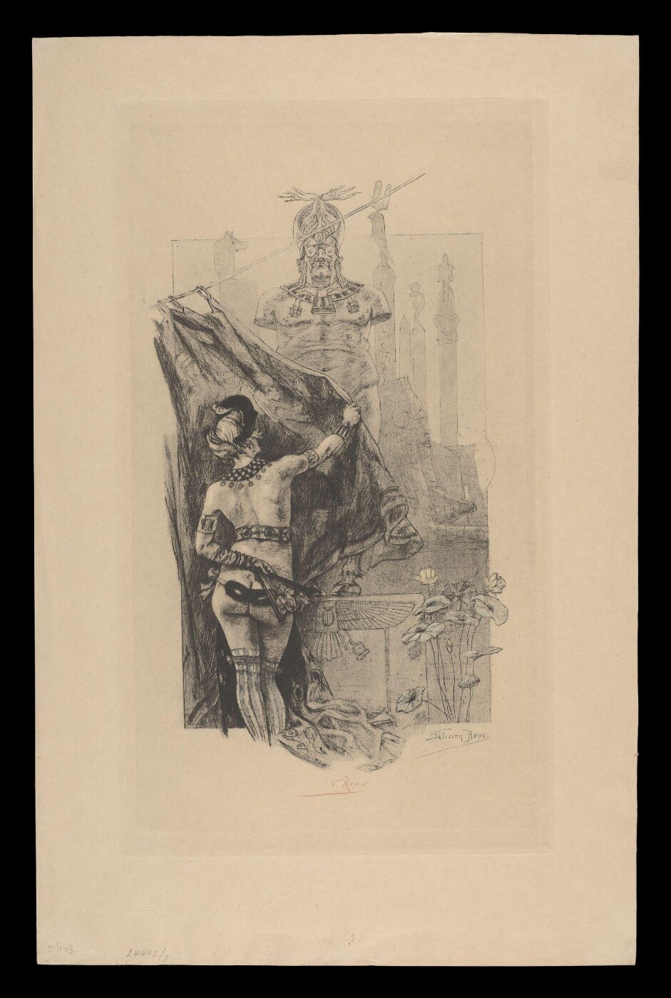 Felicien Rops, La Pudeur de Sodome