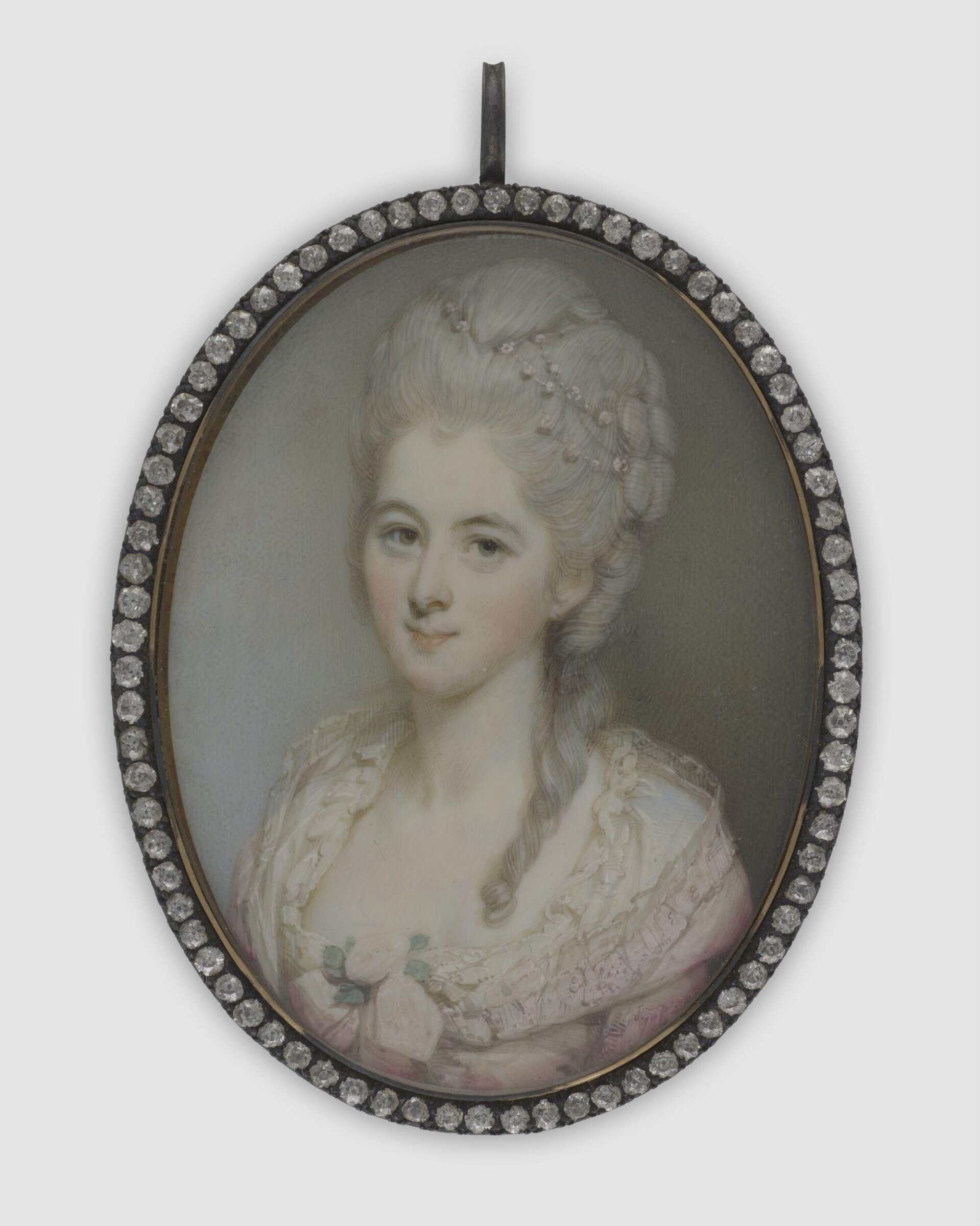 Portrait Miniature of a Lady in Pink, Jeremiah Meyer, ca. 1780