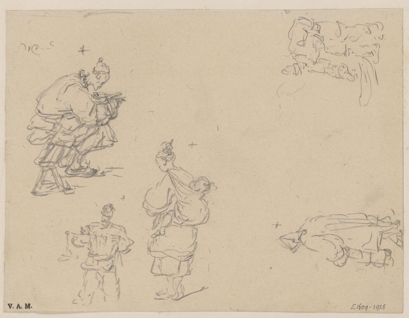 George Chinnery, Sketches of Chinese figures