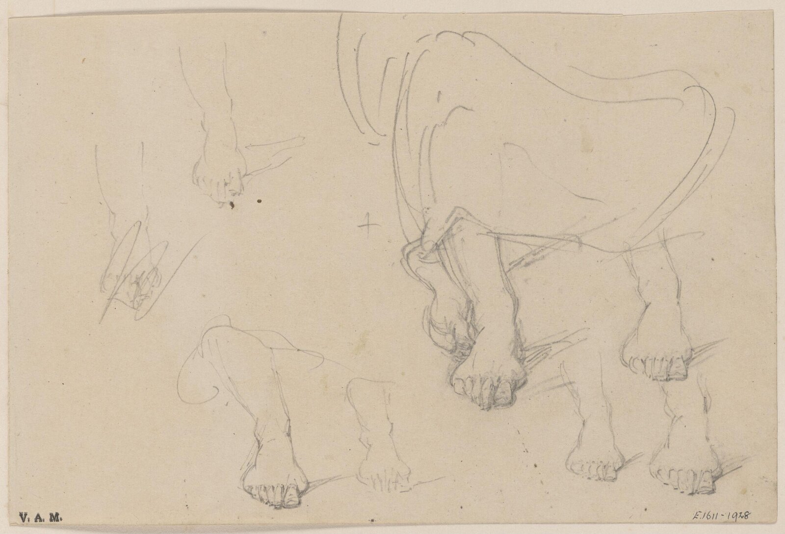 Lower legs and feet, George Chinnery