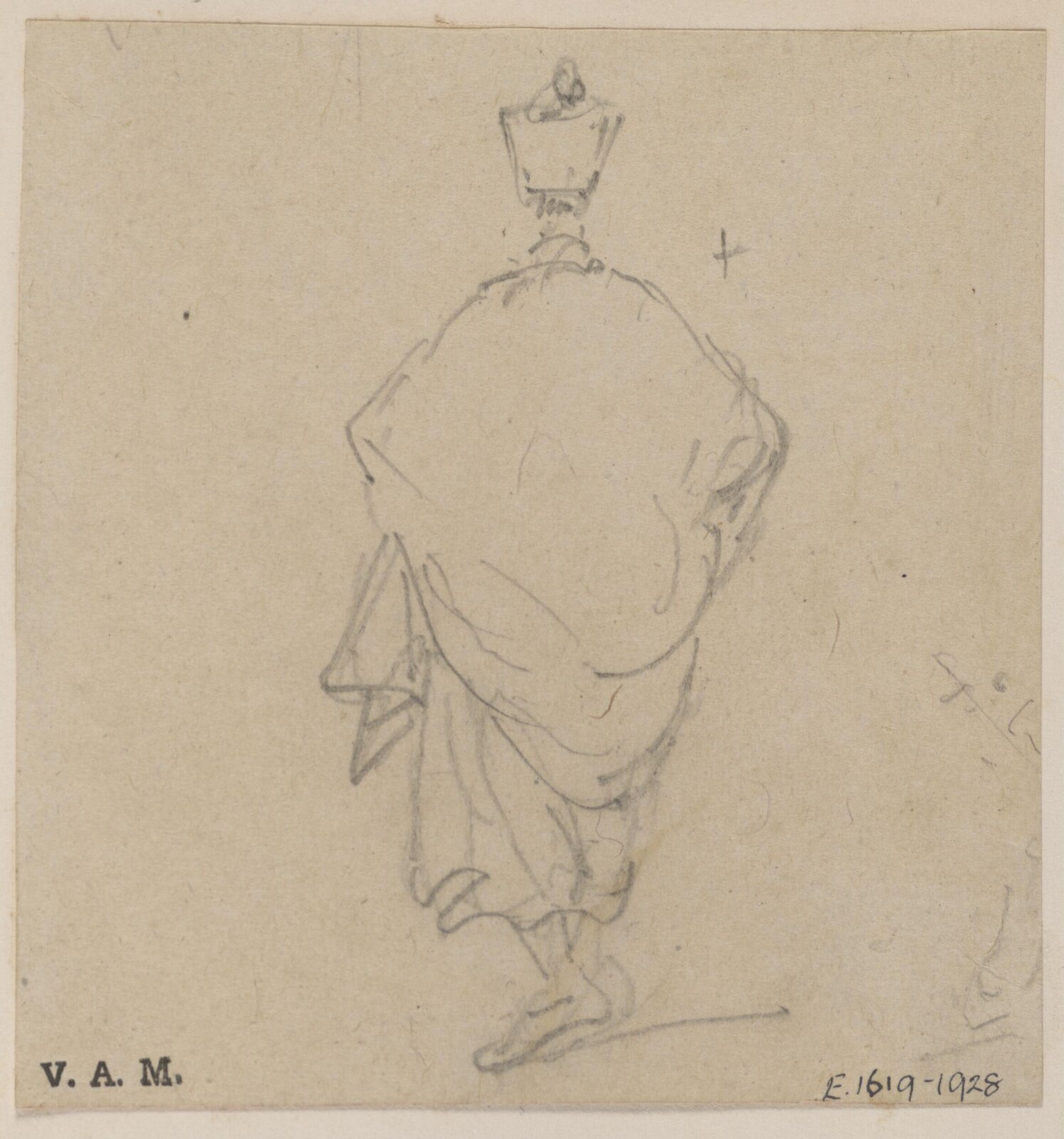 A priest seen from behind, George Chinnery, 29/09/1825 - 30/05/1852