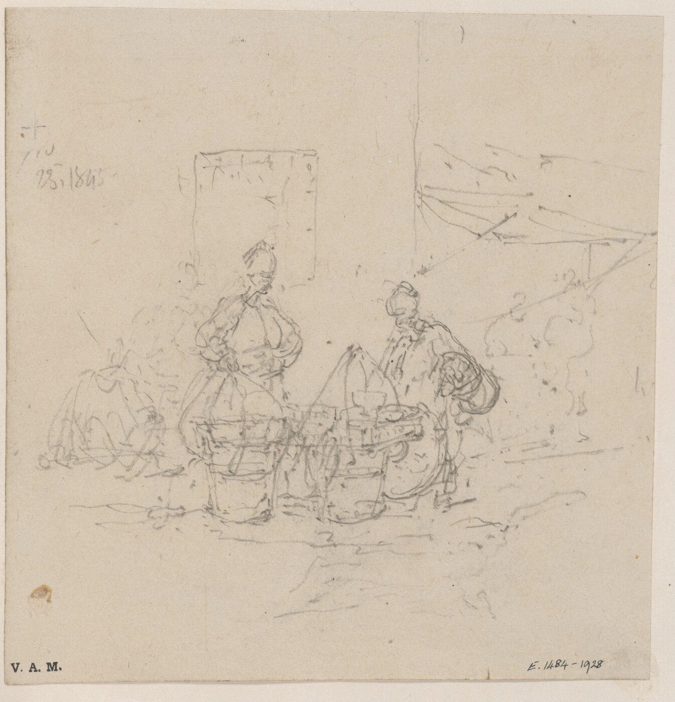 George Chinnery, Vendors at a street corner