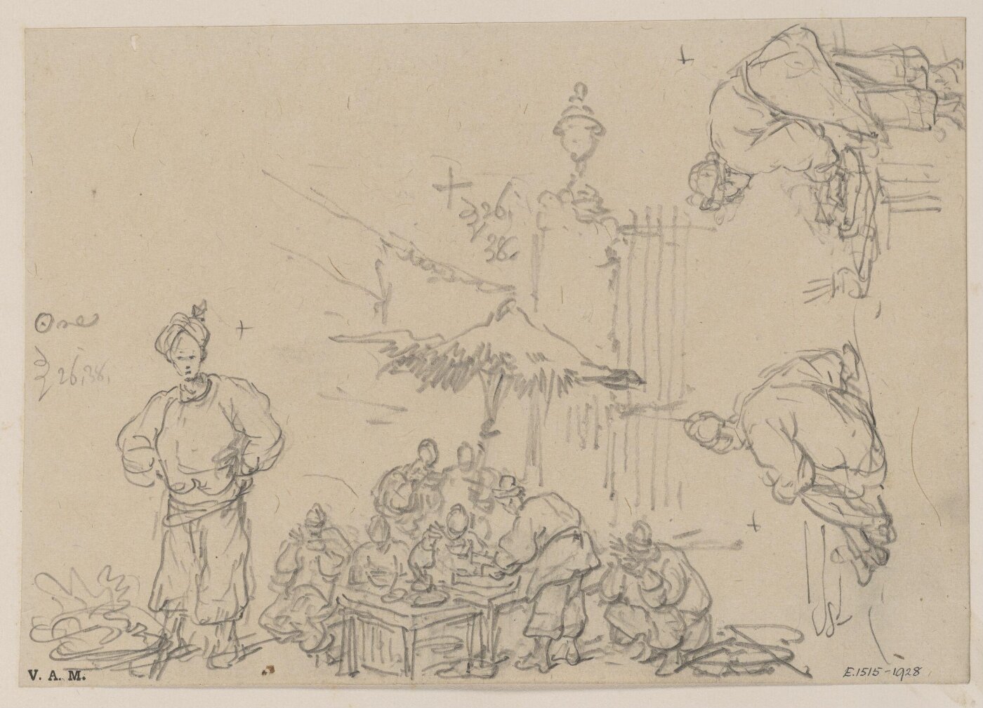 George Chinnery, Sketches of Chinese vendors and diners