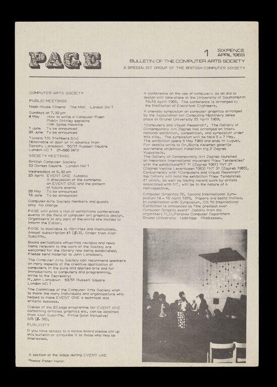 Page: bulletin of the Computer Arts Society, no. 1