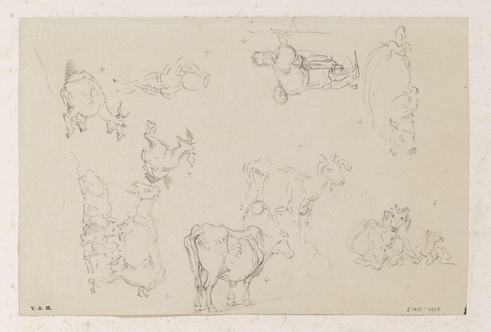 Chinese figures and animals, George Chinnery, 29/09/1825 - 30/05/1852
