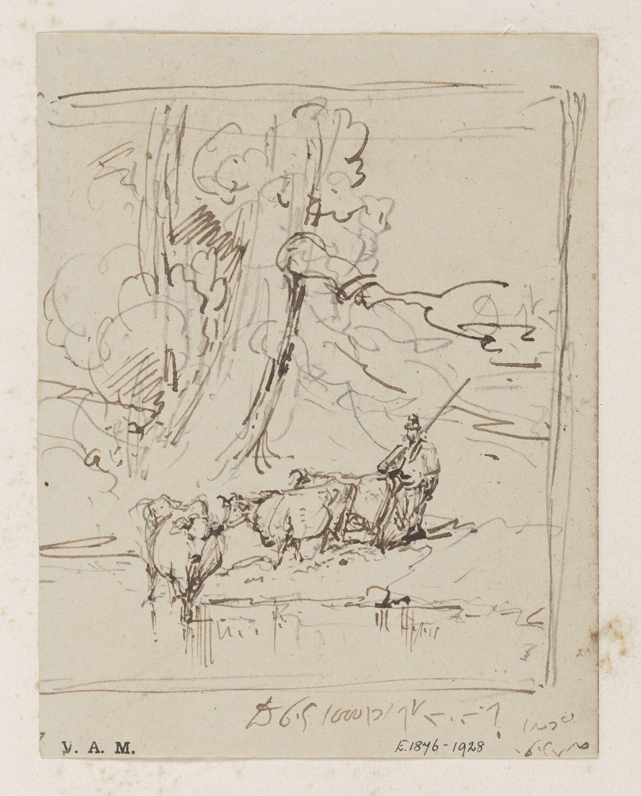 Chinese figures and animals, George Chinnery, 26/12/1834