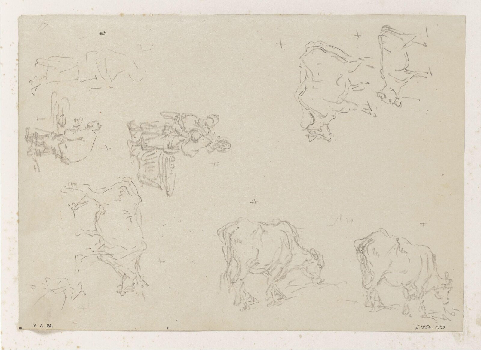 Chinese figures and cattle, George Chinnery, 29/09/1825 - 30/05/1852